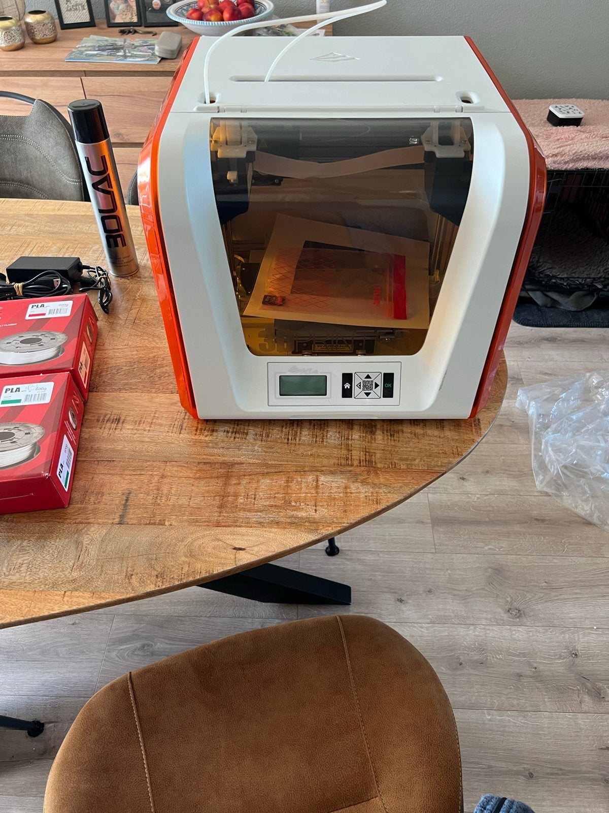 XYZ da Vinci Junior 3D printer met 7 filamenten, Computers en Software, 3D Printers, Ophalen, Zo goed als nieuw, Filament