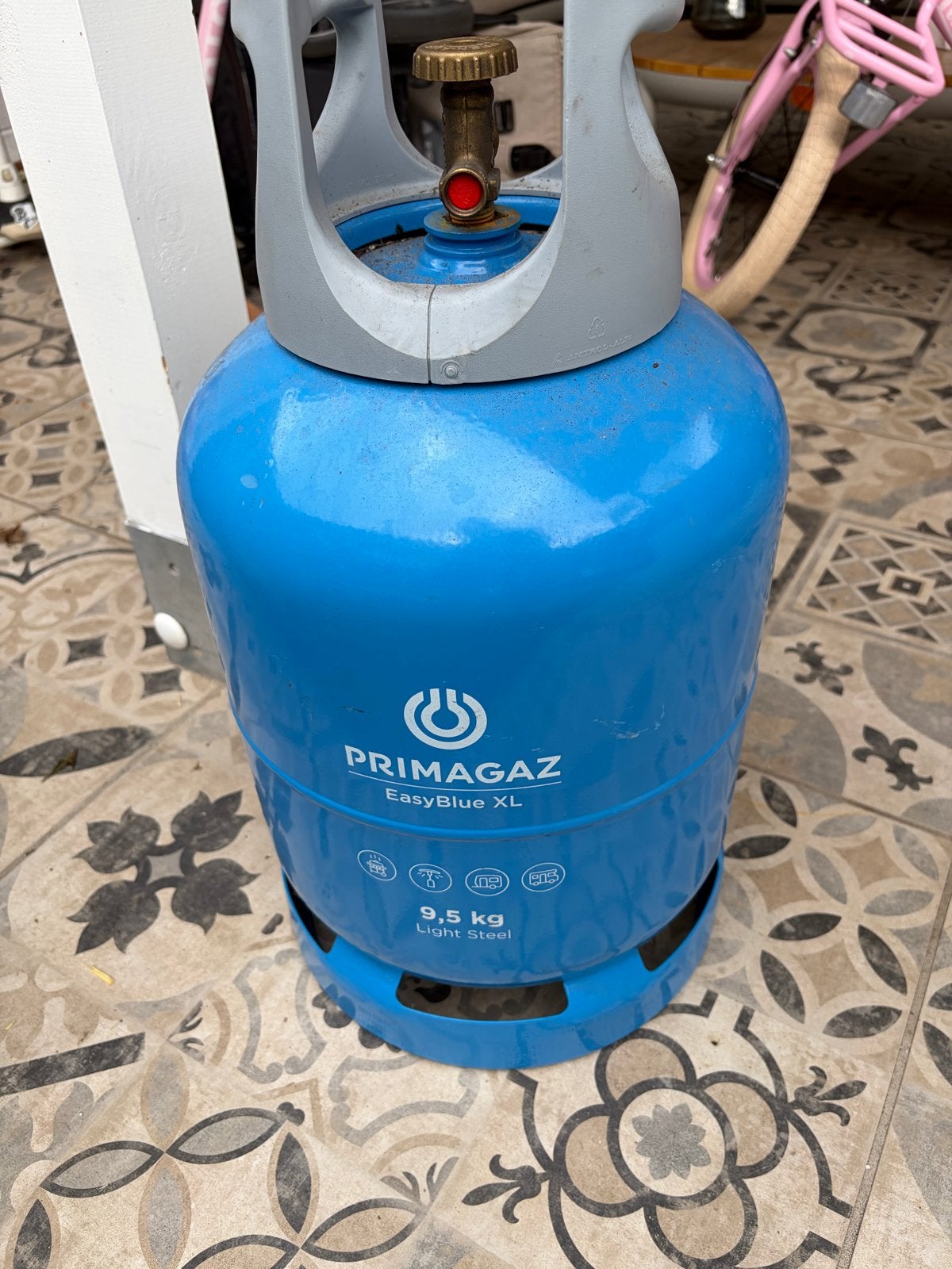 Primagaz EasyBlue XL gasfles (9,5 kg) - deels gevuld, Ophalen, Gebruikt, Gas
