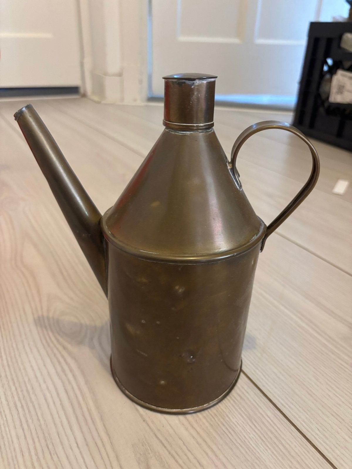 Vintage messing oliekannetje, Antiek en Kunst, Ophalen of Verzenden, Koper