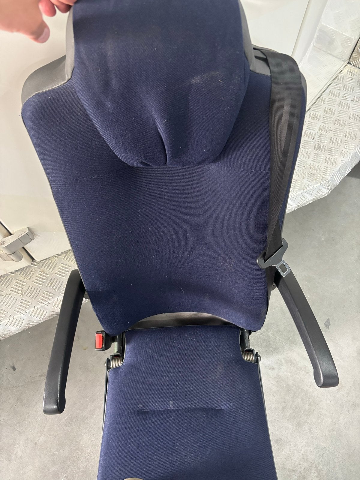 Gebruikte busstoel met gordel - Blauw, Auto-onderdelen, Ophalen of Verzenden, Gebruikt, Universele onderdelen