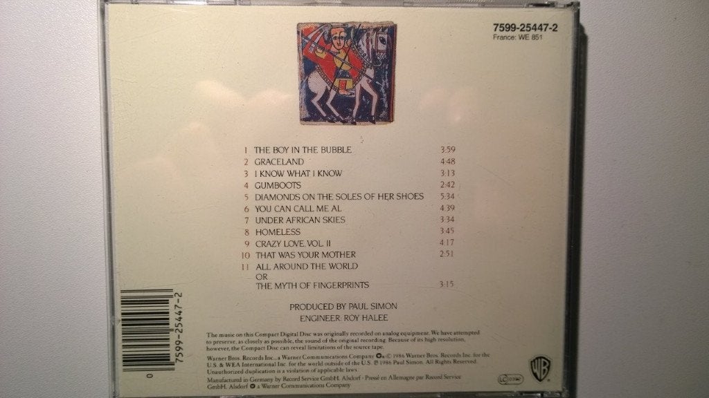 Paul Simon - Graceland, Ophalen of Verzenden, Zo goed als nieuw, Pop, Album