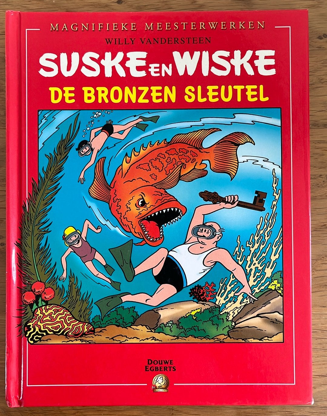 Suske en Wiske - De Bronzen Sleutel - Douwe Egberts uitgave, Eén stripboek, Ophalen of Verzenden, Gelezen