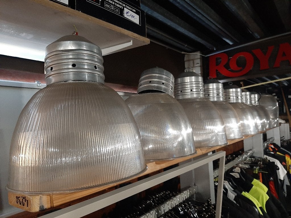 9 industriele hanglampen opknappers industriele lamp 9 X, Ophalen, Kunststof, Gebruikt, Pascalstraat 6 1704 RD Heerhugowaard