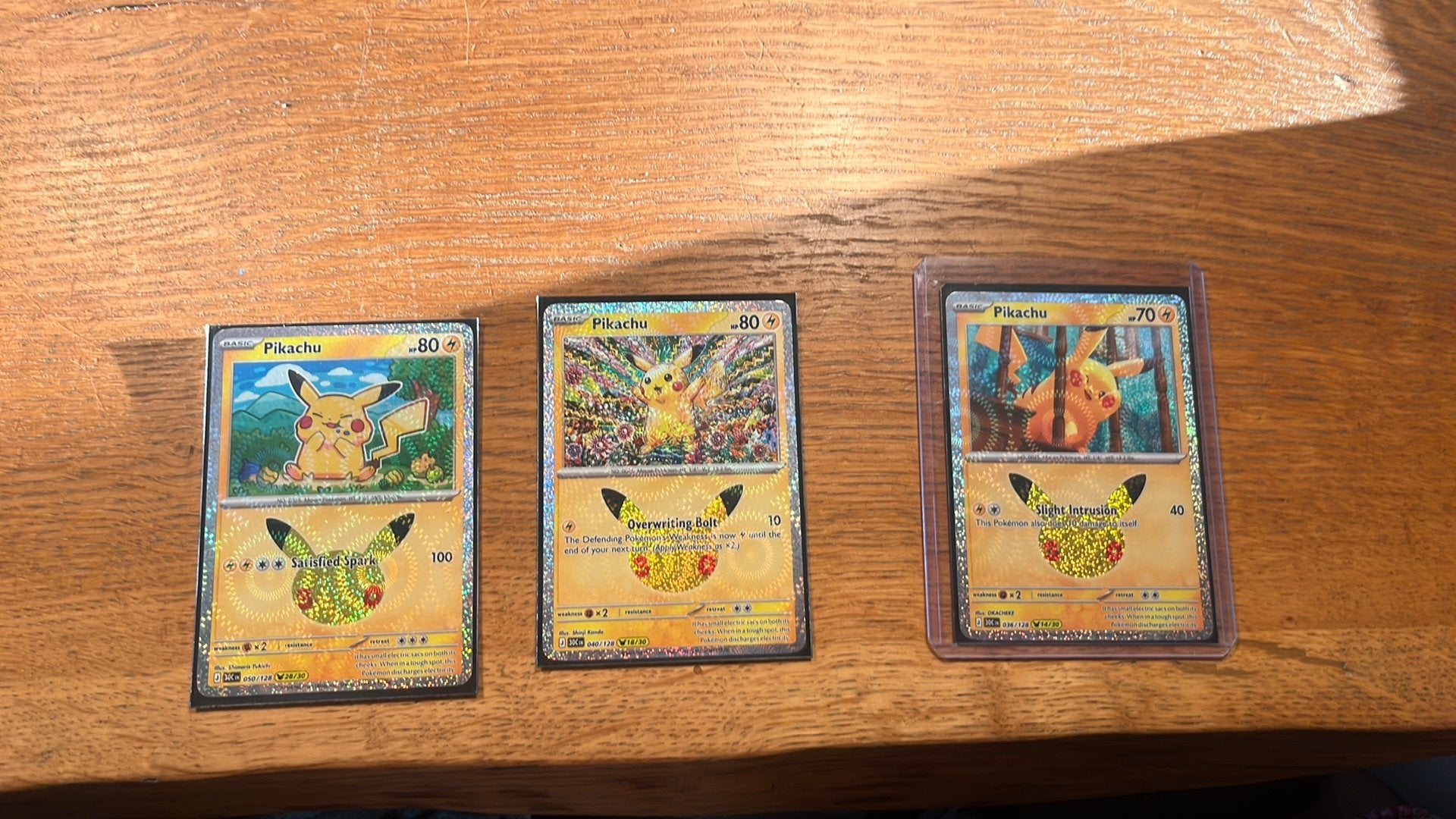 3x Pikachu uit 30th Celebration set., Ophalen, Zo goed als nieuw, Speelkaart(en)