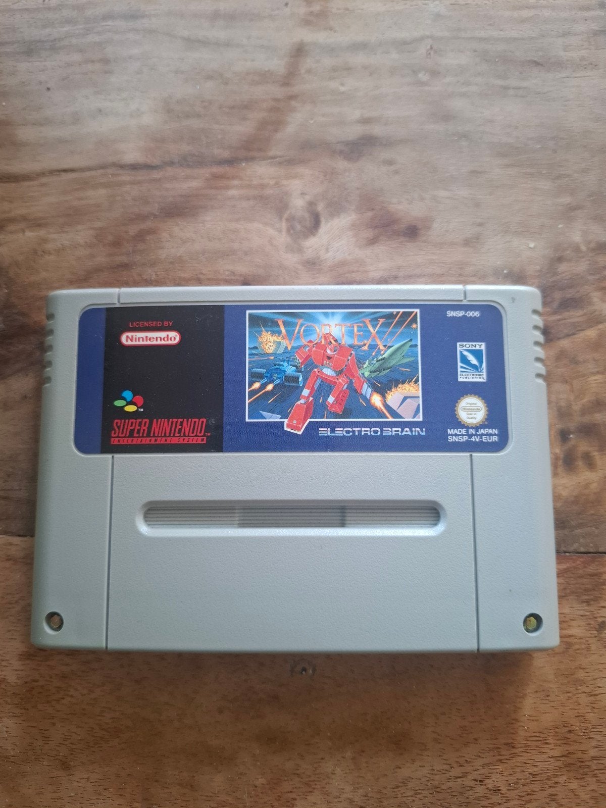 Vortex SNES Game Cartridge - Electro Brain, Avontuur en Actie, Gebruikt, 1 speler, Ophalen of Verzenden