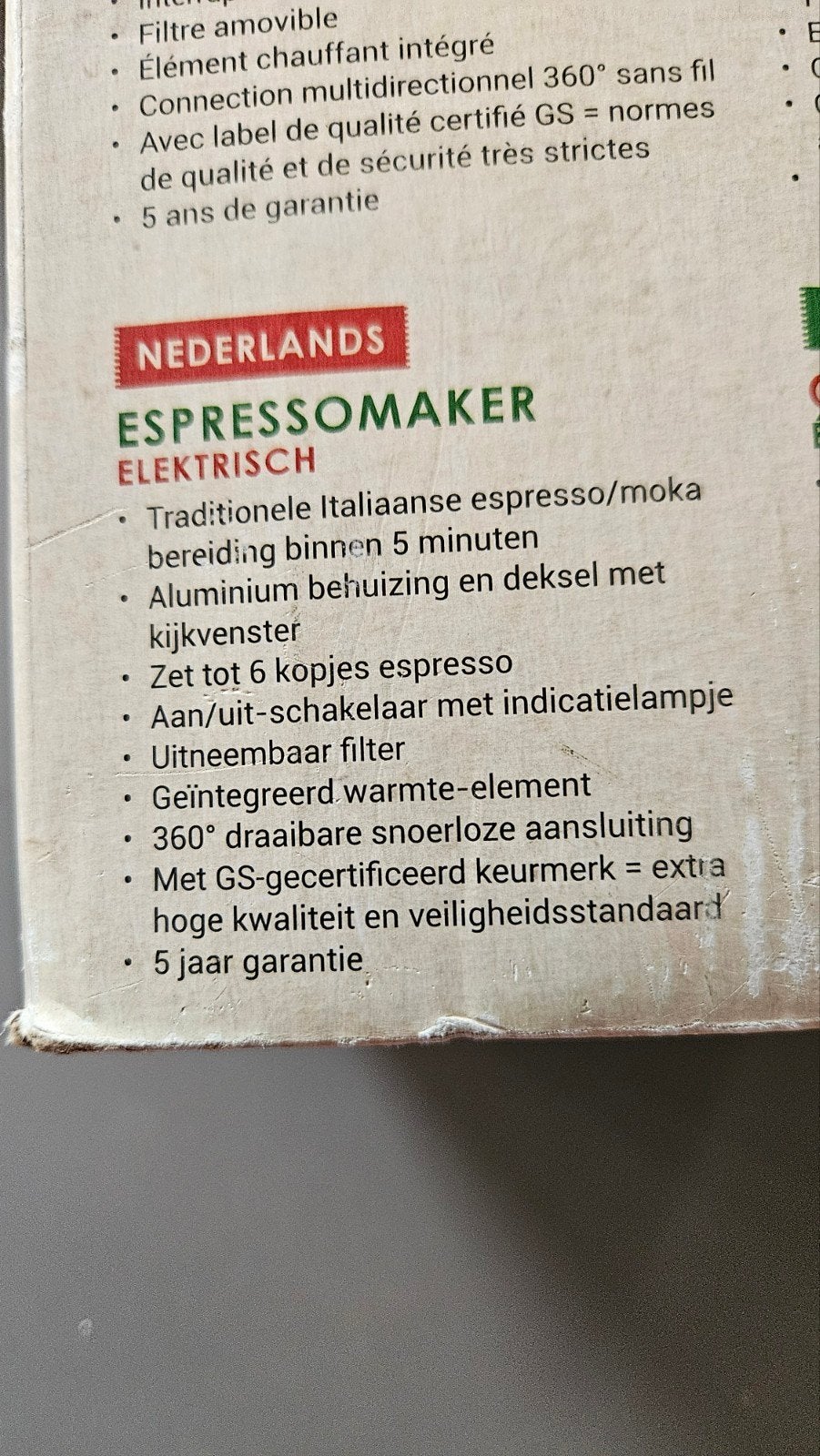 Bestron Elektrische Perculator Espressomaker Rood, Witgoed en Apparatuur, Gebruikt, Espresso apparaat, Gemalen koffie, Ophalen of Verzenden