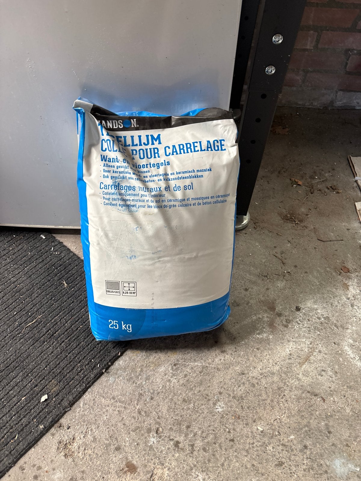 Zak tegellijm 25kg nieuw/ongeopend, Doe-het-zelf en Verbouw, Tegels, Ophalen, Overige materialen, Nieuw, Minder dan 20 cm