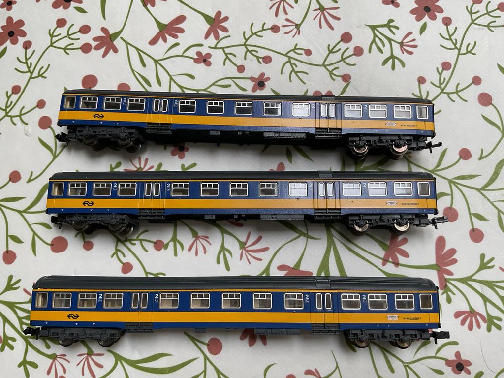 Fleischmann 8121 NS Intercity Rijtuigen Set (3 stuks), Gebruikt, Gelijkstroom, Fleischmann, Wagon
