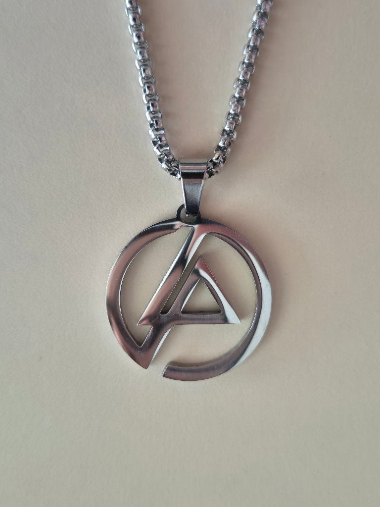 Linkin Park-ketting met ketting - verzilverd metaal, Verzenden, Nieuw, Zilver, Overige materialen