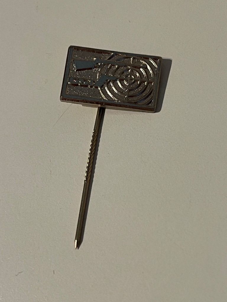 Pin GST met afbeeldingen Haenel luchtwapens, Ophalen of Verzenden, Gebruikt