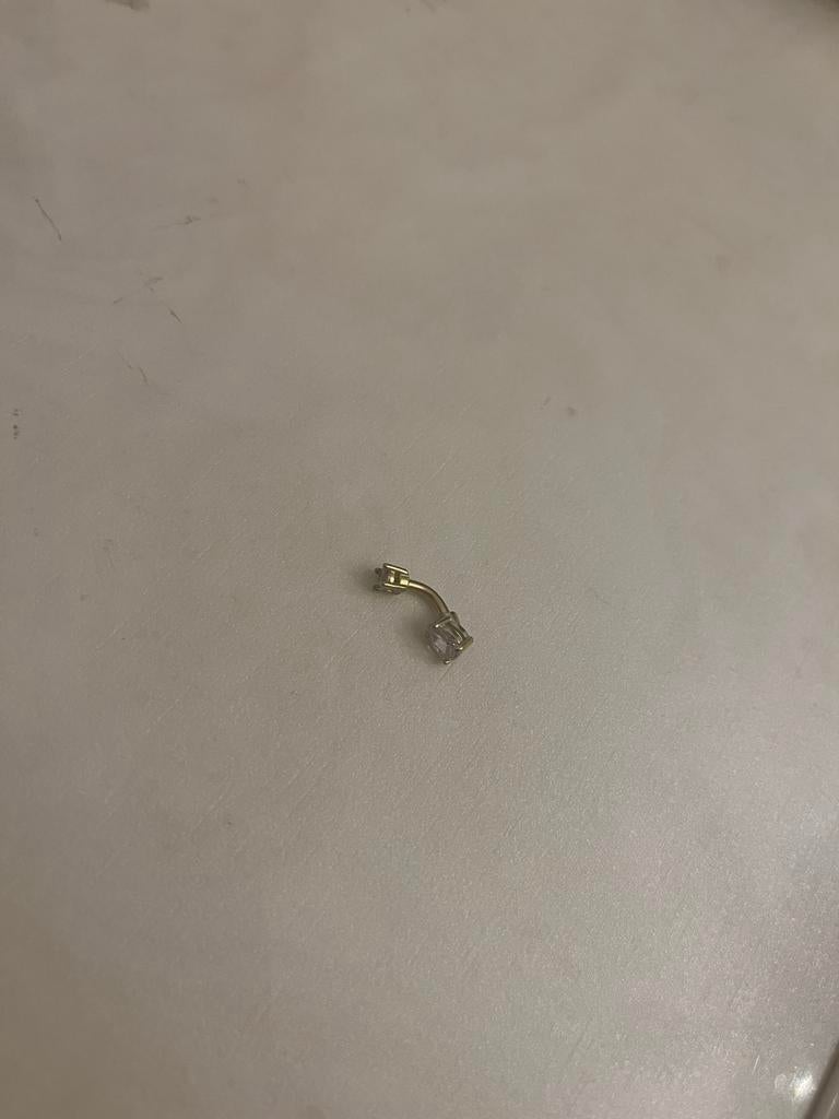 Navel piercing, Ophalen of Verzenden, Zo goed als nieuw, Overige materialen, Navelpiercing