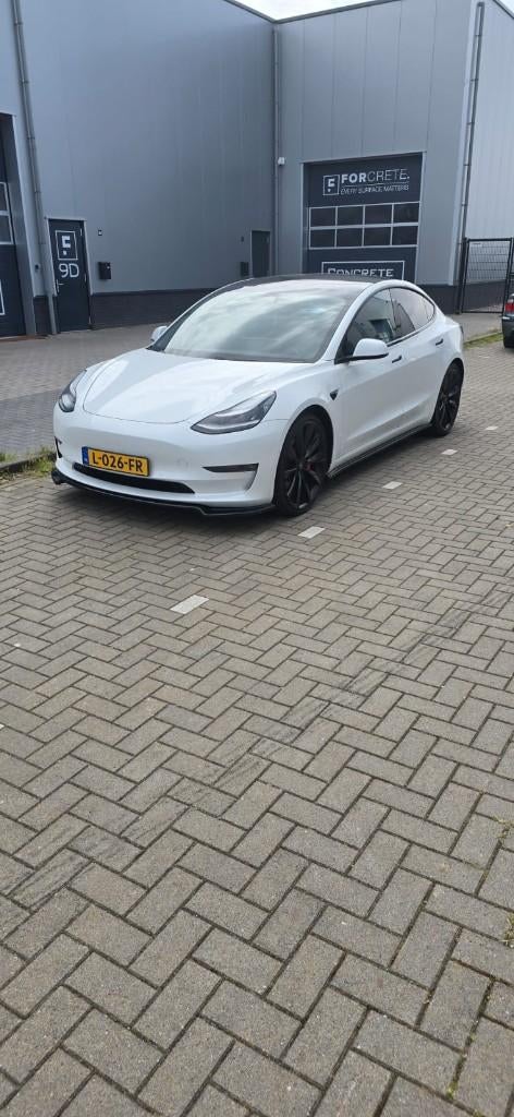 Tesla Model 3 2019 Performance, Auto's, Tesla, Particulier, Model 3, Elektrisch, Sedan, Automaat, Geïmporteerd, Wit, Zwart, Leder