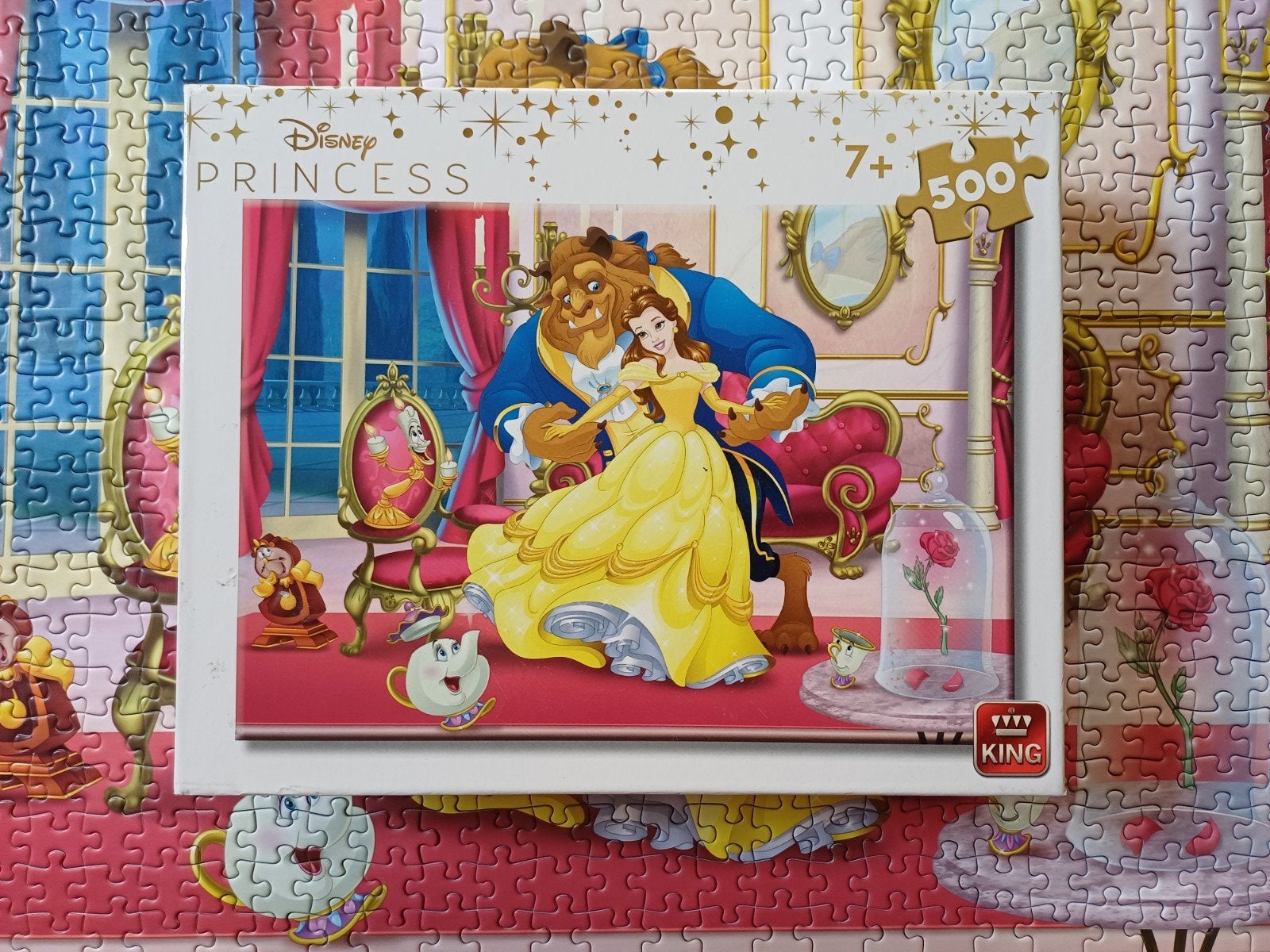 Puzzel 500 stukjes Belle en het Beest, Ophalen of Verzenden, Meer dan 50 stukjes, Zo goed als nieuw, 6 jaar of ouder