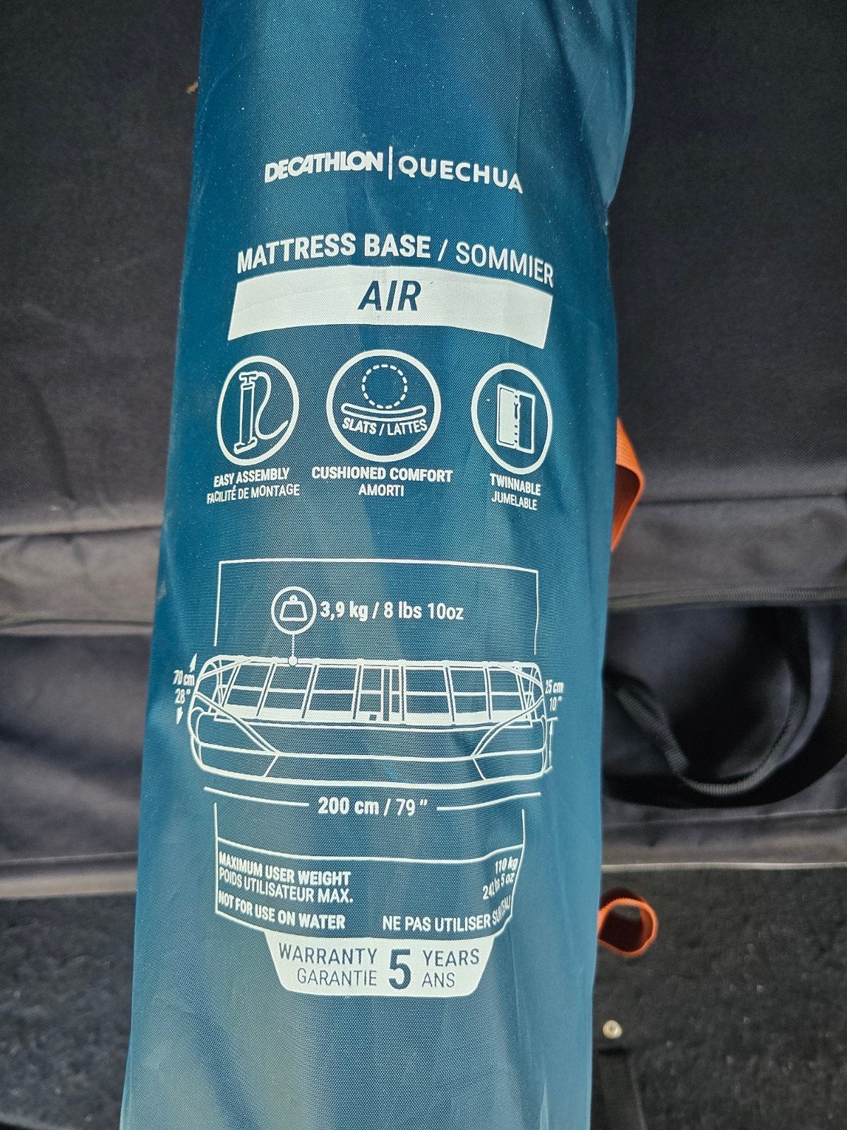 Veldbed Camp Bed Air opblaasbaar één persoon 200x70x25cm, Ophalen, Zo goed als nieuw