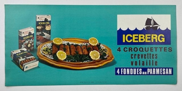 poster voor kroketten 1969 voor een winkel, Ophalen of Verzenden, Zo goed als nieuw, A1 t/m A3, Film en Tv
