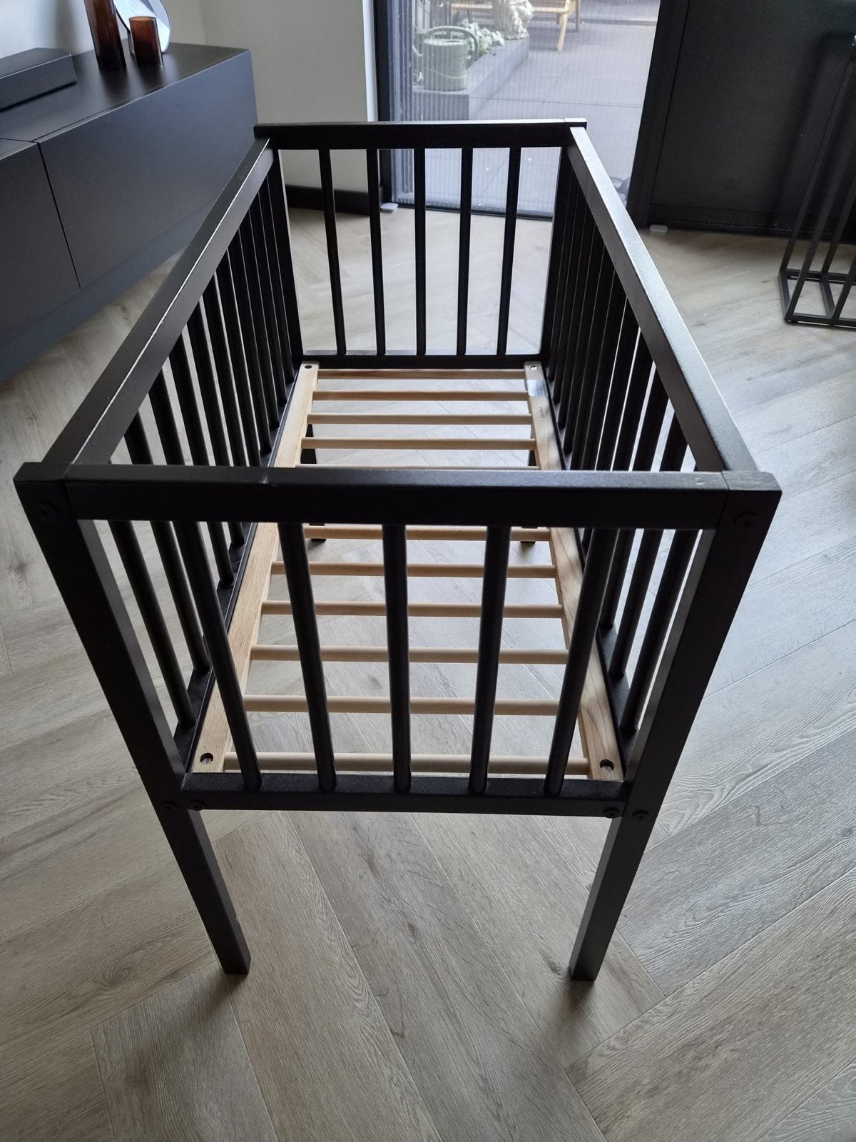 Prenatal Baby Wiegje Zwart - Zo goed als nieuw, Kinderen en Baby's, Babywiegjes en Ledikanten, Ophalen, Zo goed als nieuw, Wieg