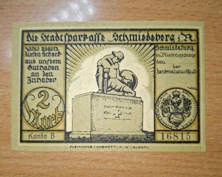 Duits/Pools Notgeld Schmiedeberg Noodgeld, Ophalen of Verzenden, Duitsland
