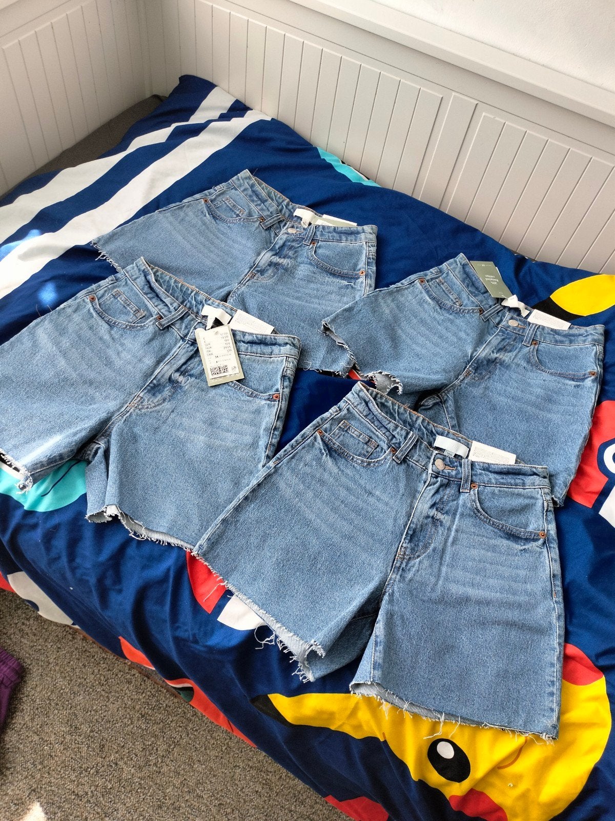 4x H&M Korye Broek Maat 34 (XS) - Nieuw met kaartjes, H&M, Blauw, Nieuw, Ophalen of Verzenden