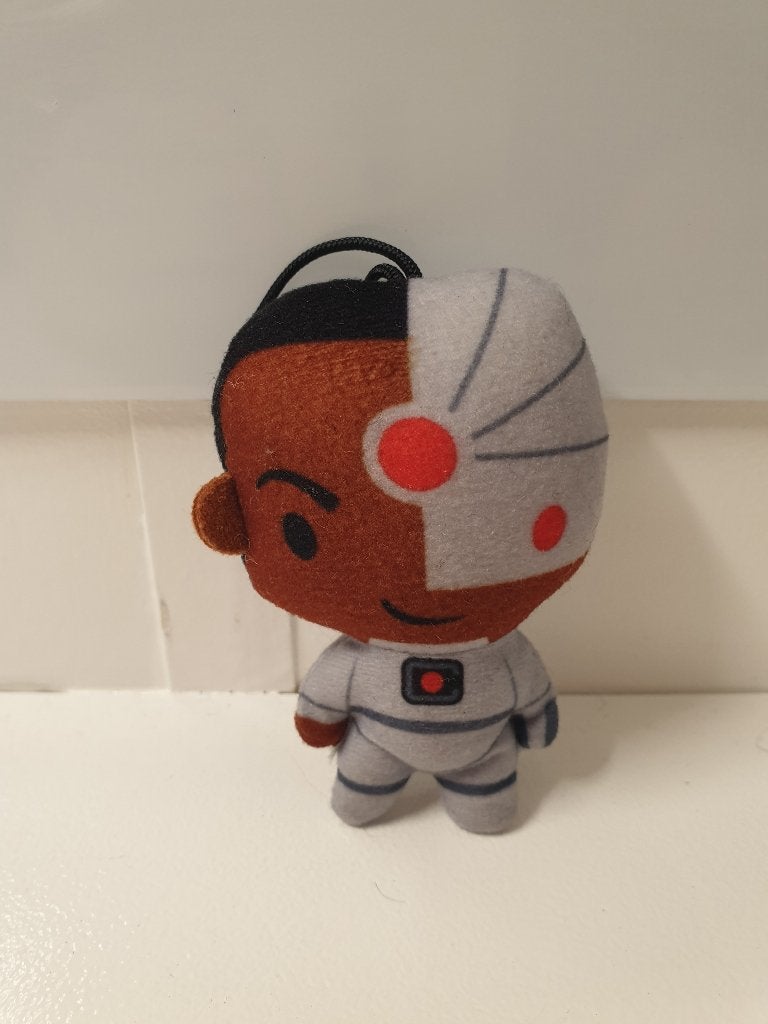 DC Comics Teen Titans Go! – Cyborg Pluche Knuffeltje (9 cm), Overige merken, Overige karakters, Overige typen, Grijs