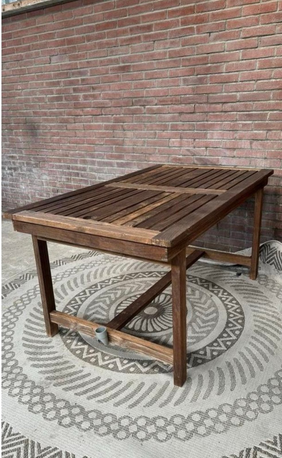 Tuintafel, Ophalen, Rechthoekig, Teakhout