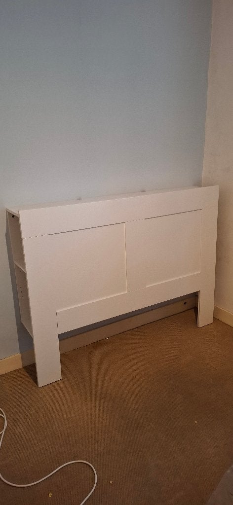 Hoofdbord Ikea Brimness 140, Huis en Inrichting, Ophalen, Wit, Tweepersoons, 140 cm