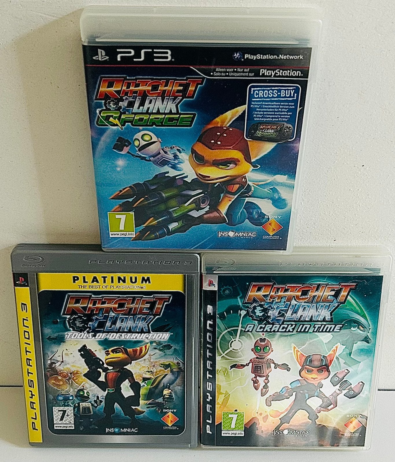 3 stuks Ratchet and Clank, Avontuur en Actie, 1 speler, Ophalen of Verzenden, Zo goed als nieuw