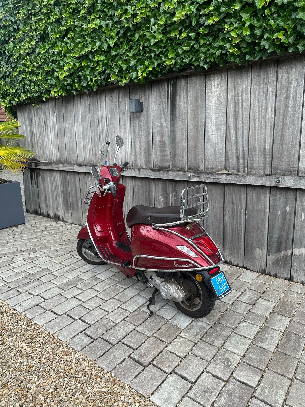 Vespa Primavera 2018 Bordeauxrood, Ophalen, Gebruikt, Overige modellen, Maximaal 45 km/u