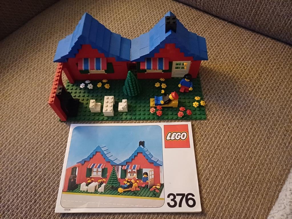 LEGO Huis (set 376) met instructies - Vintage, Gebruikt, Overige thema's, Lego, Compleet