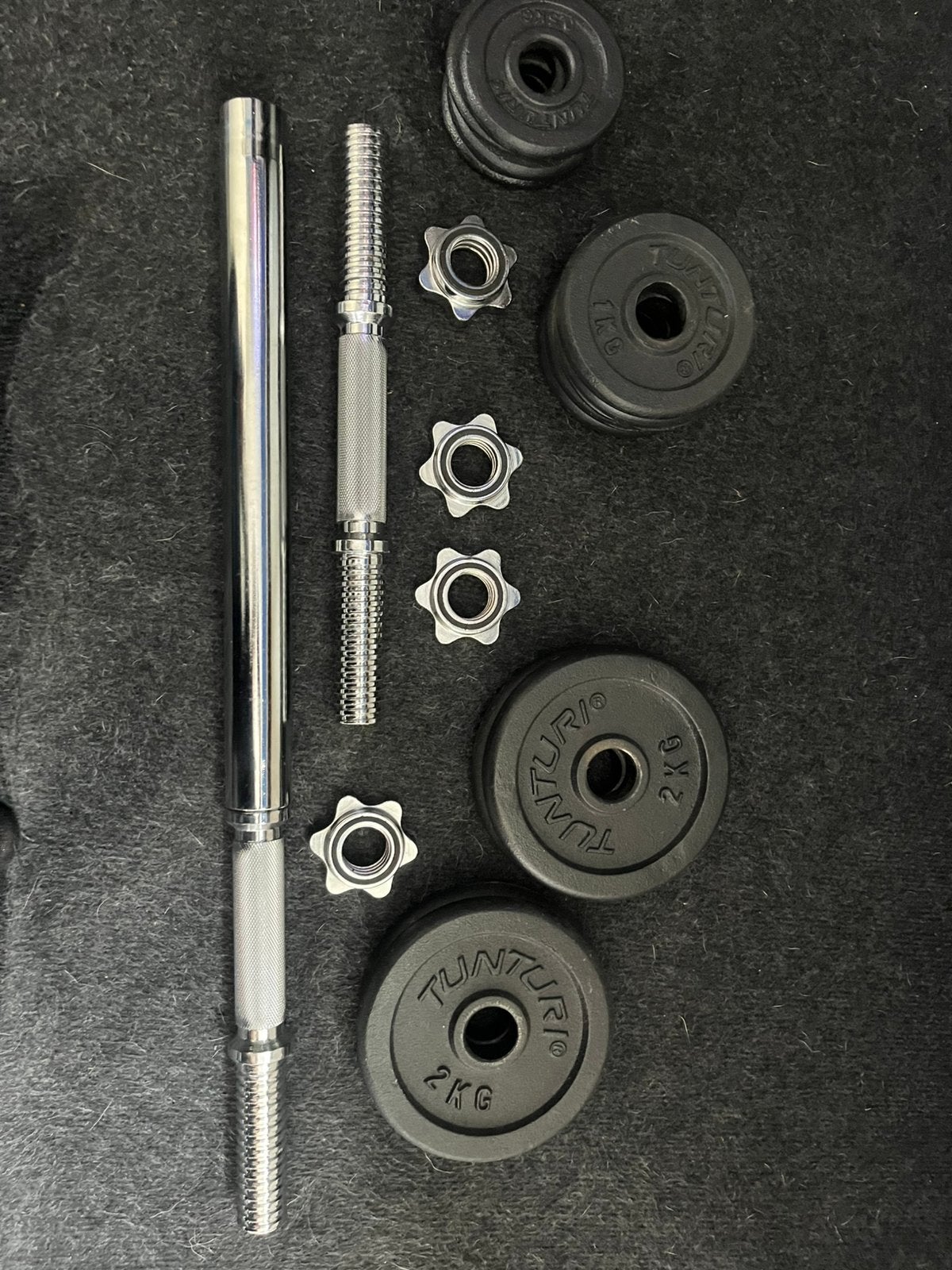 Tunturi halter en dumbells gietijzer haltergewicht 20KG, Sport en Fitness, Fitnessmaterialen, Ophalen, Zo goed als nieuw, Dumbbell