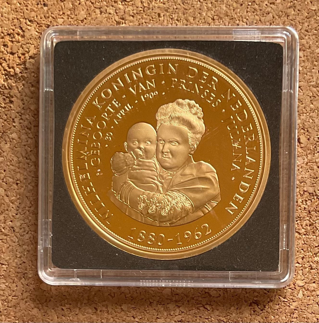 Penning - Koningin Wilhelmina Geboorte Prinses Juliana 1909., Ophalen of Verzenden, Overige materialen, Nederland