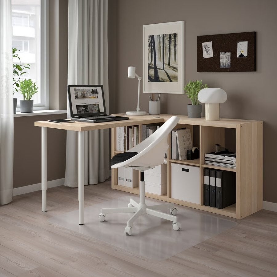 IKEA Kallax/Linnmon Bureau - Hoekbureau met Opbergruimte, Ophalen, Opbergruimte, Gebruikt, Scandinavisch