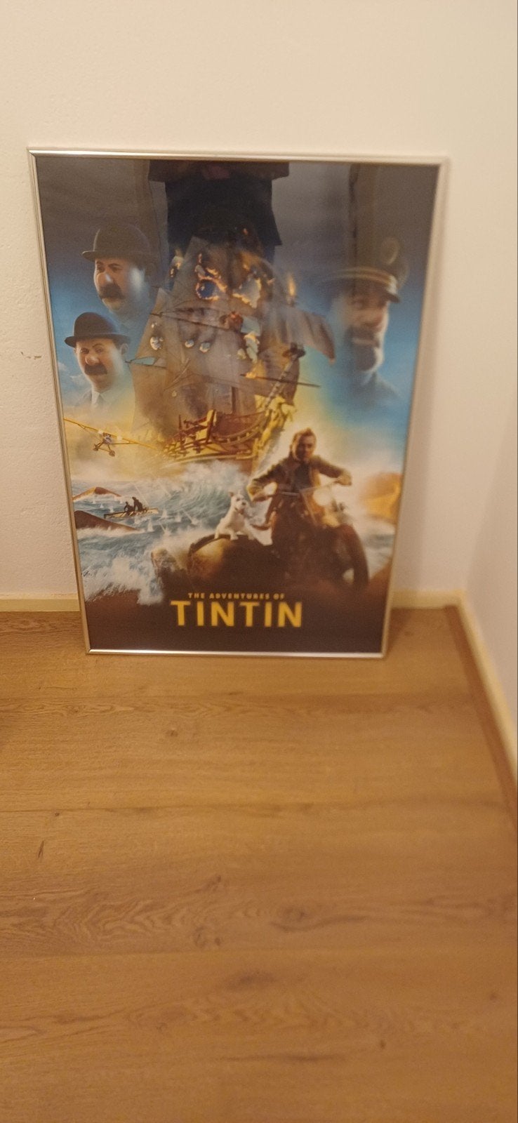 ingelijste Filmposters Kuifje & Pirates, Verzamelen, Posters, Ophalen of Verzenden, Zo goed als nieuw, A1 t/m A3, Film en Tv