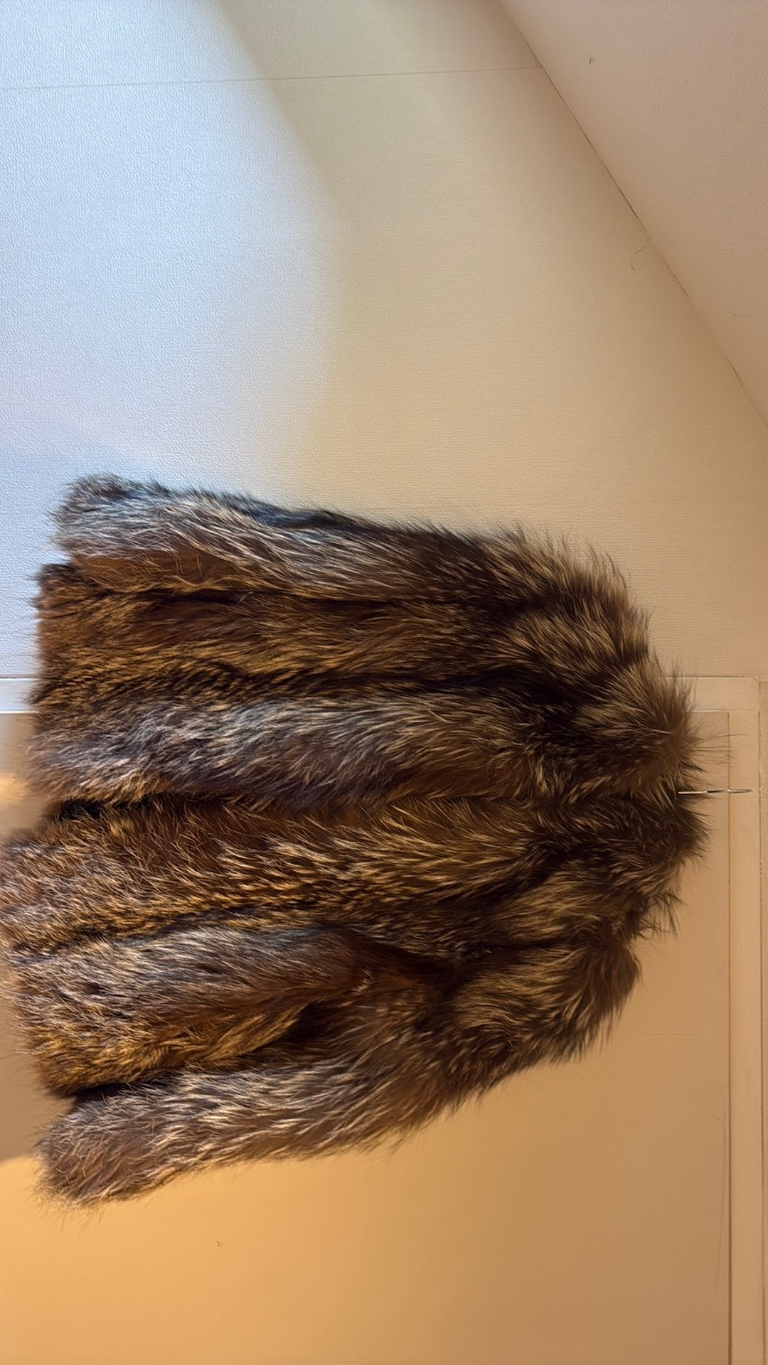 Fur coat / bontjas, Ophalen of Verzenden, Zo goed als nieuw, Maat 38/40 (M), Bruin