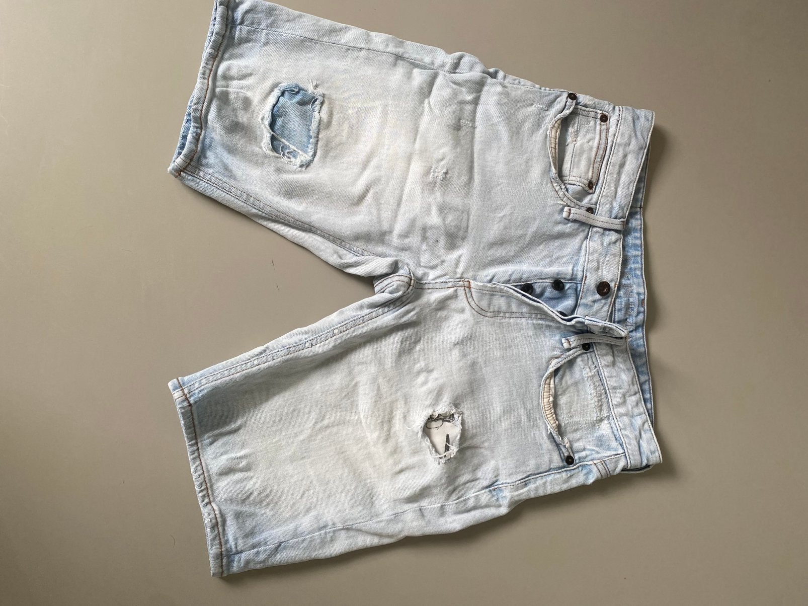 DENHAM jeansshort, Ophalen of Verzenden, Zo goed als nieuw, Blauw, Overige jeansmaten