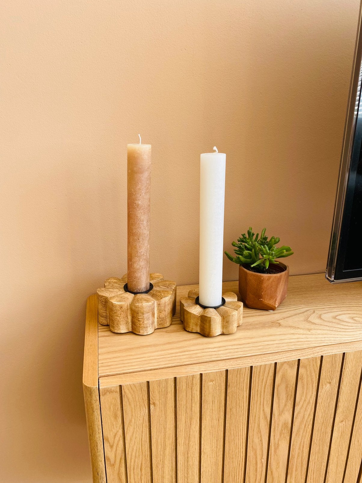 Kandelaar/ kandelaren/ kaarsen/ kaarsenhouder/ candle holder, Bruin, Nieuw, Ophalen of Verzenden, Kandelaar