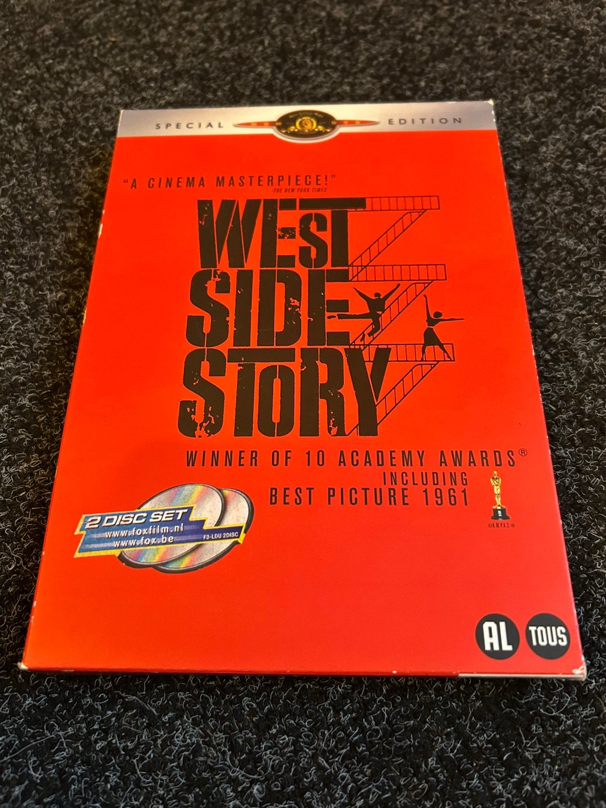 West side story op dvd 1961, Cd's en Dvd's, 1960 tot 1980, Gebruikt, Alle leeftijden, Ophalen of Verzenden