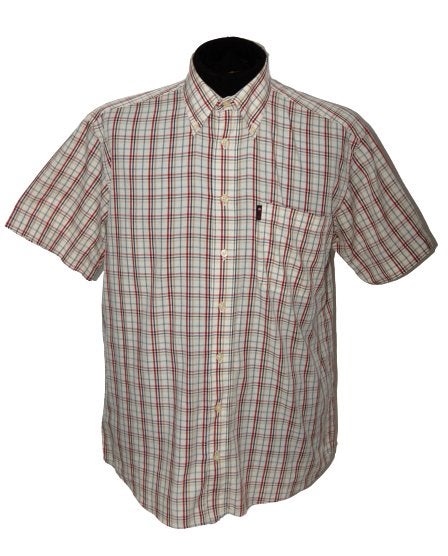 Paul Stuart geruit overhemd, shirt, korte mouw, Mt. M, Kleding | Heren, Overige kleuren, Verzenden, Halswijdte 39/40 (M), Zo goed als nieuw