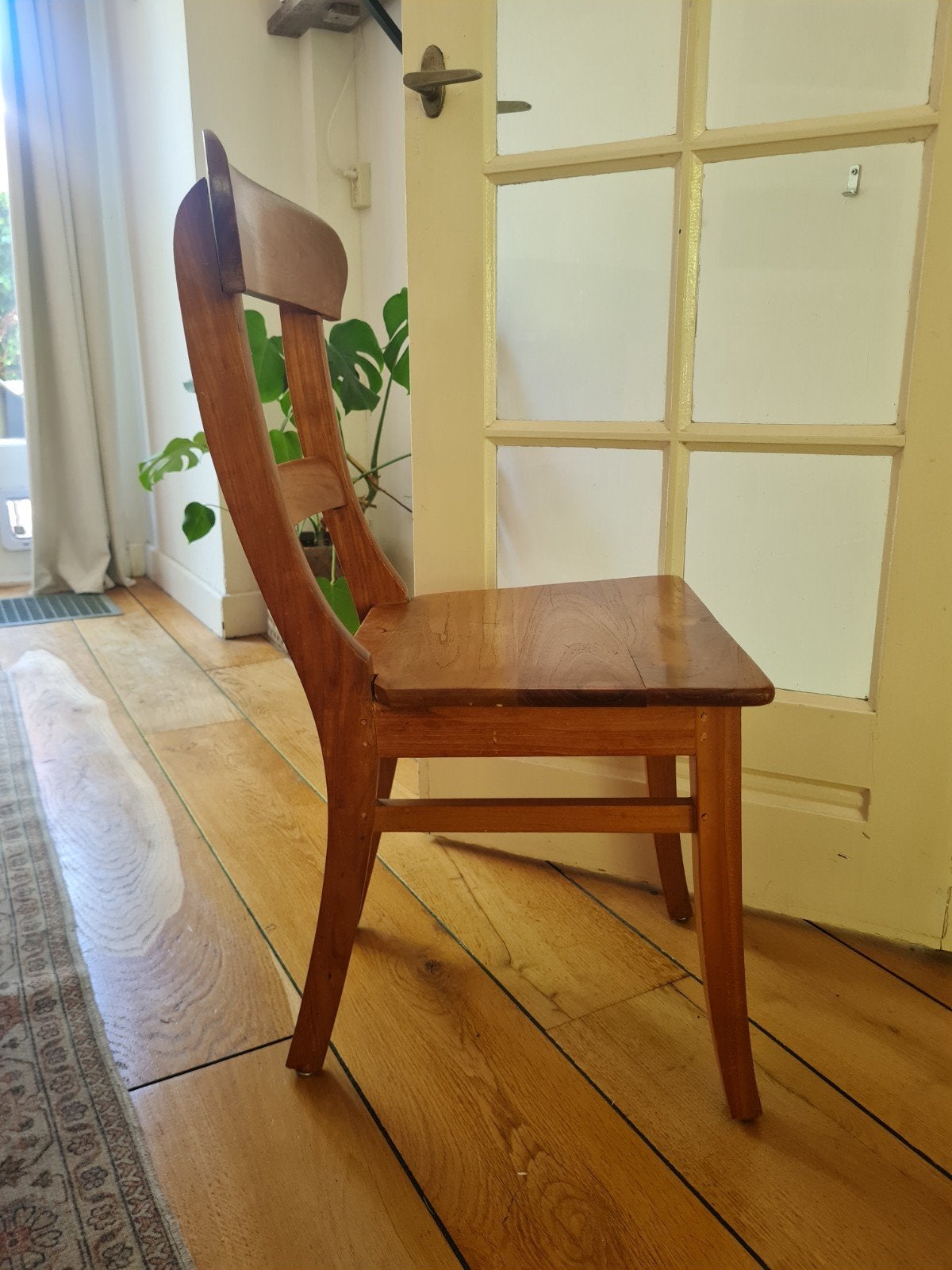 4 teak houten eettafel stoelen, Ophalen