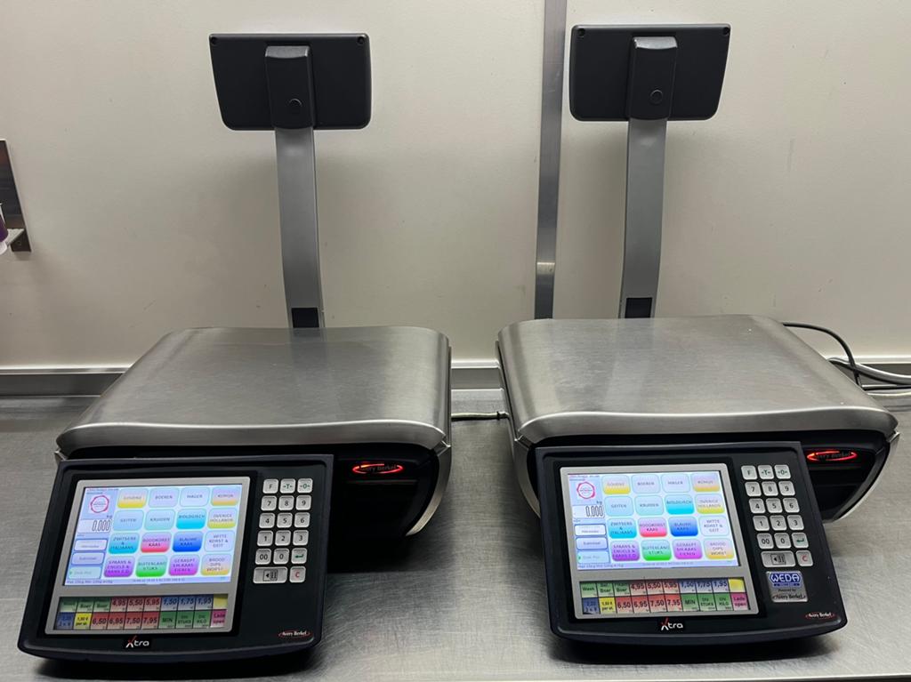 2 Avery Berkel XTs200 winkelweegschalen met kassalade’s, Ophalen, Gebruikt, Overige typen, Minder dan 50 kg