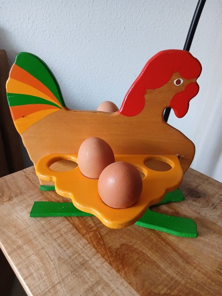houten kippen, Huis en Inrichting, Ophalen, Zo goed als nieuw, Meerkleurig, Hout