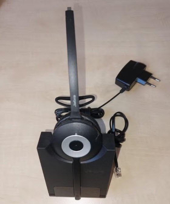 Jabra 920 Headset met Laadstation en Kabels, On-ear, Ophalen of Verzenden, Zo goed als nieuw, Draadloos