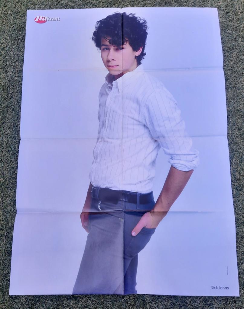 Grote Poster Hitkrant 2008 Nick Jonas / Marley & Me, Verzamelen, Posters, Gebruikt, Muziek, A1 t/m A3, Ophalen of Verzenden