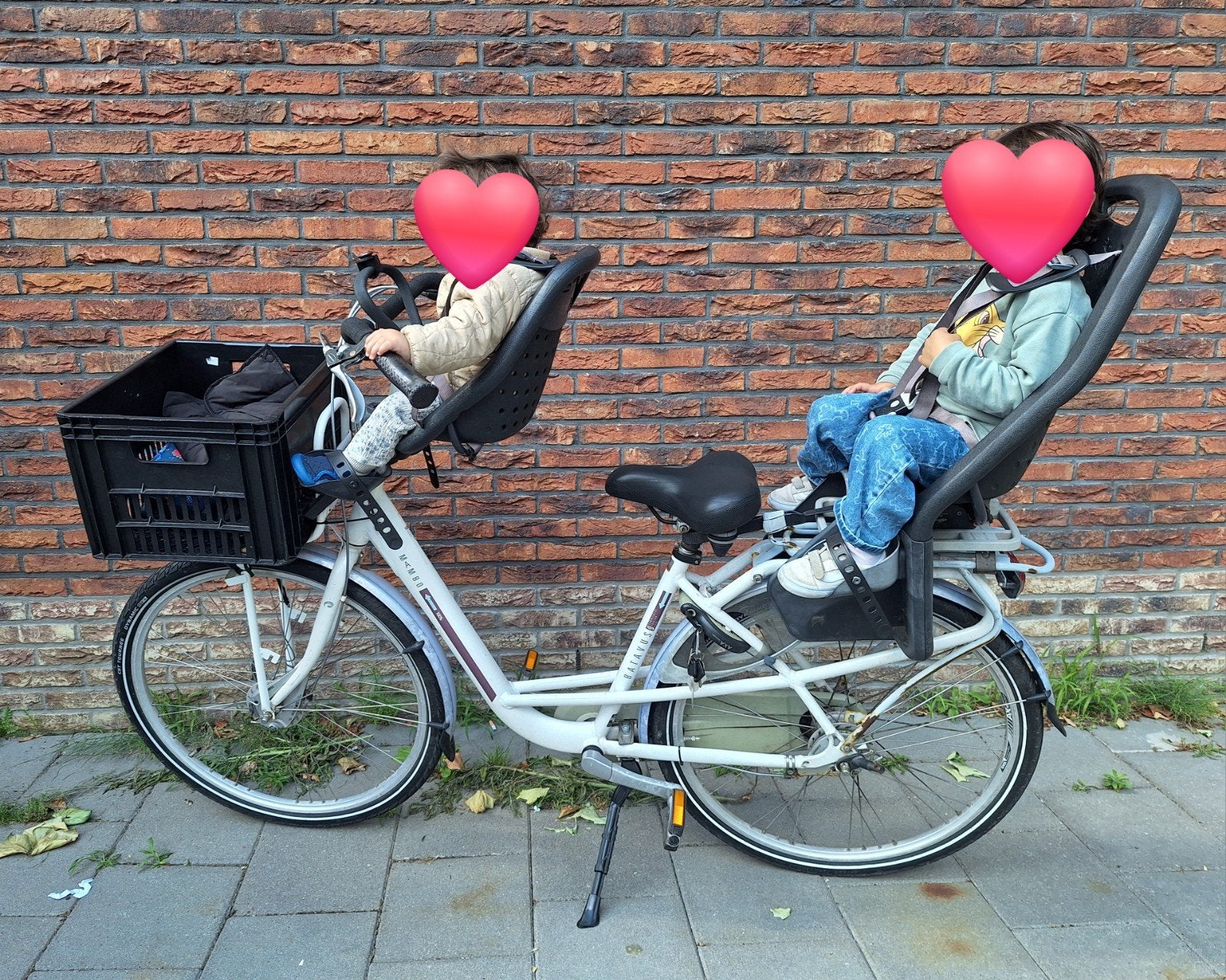 Batavus Mambo Dames moederfiets met 2 yepp kinderzitjes, Ophalen, Gebruikt, Batavus