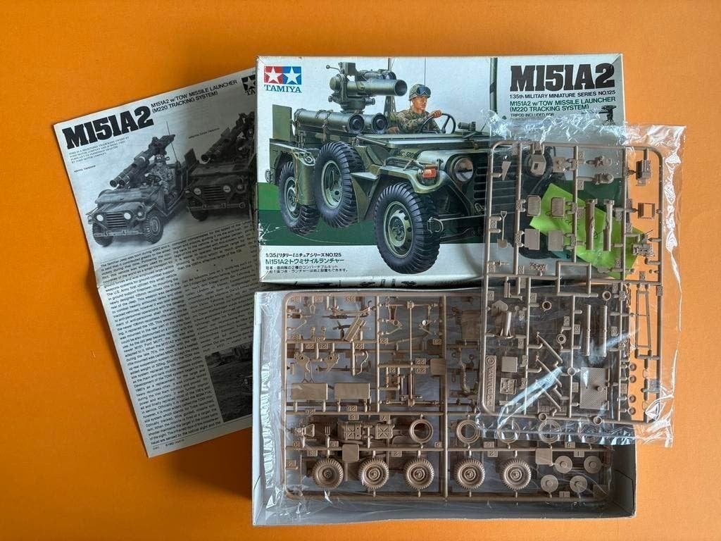 Tamiya M151A2 TOW Missile Launcher modelbouwkit, Gebruikt, Auto, Verzenden, 1:32 tot 1:50
