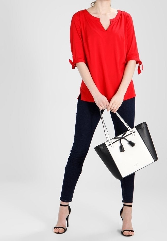 GUESS zwart wit shopper tas bag, Ophalen of Verzenden, Zo goed als nieuw, Zwart, Shopper