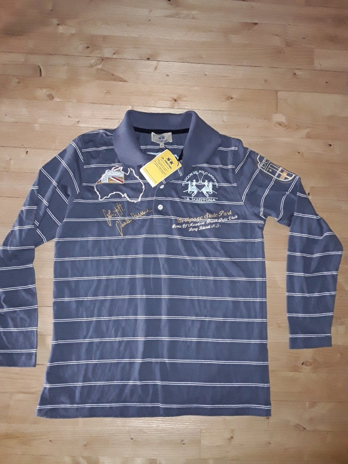 Nieuwe grijze La Martina longsleeve mt S, Nieuw, Ophalen of Verzenden, Grijs, La Martina