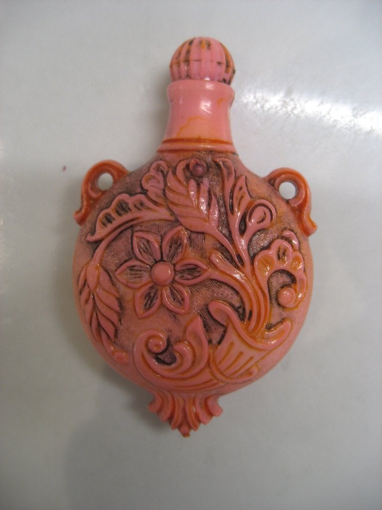 Snuffbottle Etnisch Aziatisch Bewerkt Floral (Nr. 3)Vintage, Ophalen of Verzenden