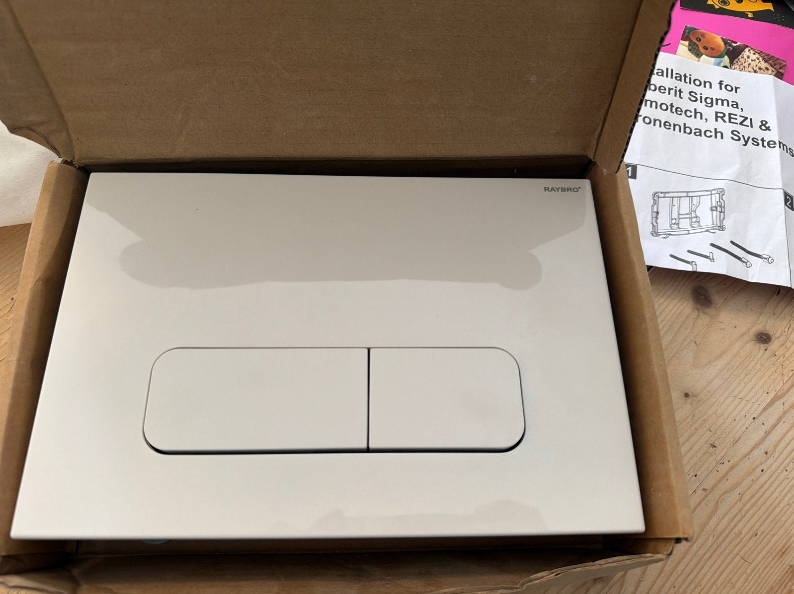 RAYBRO Universal Flush Plates voor Geberit Sigma, Doe-het-zelf en Verbouw, Ophalen of Verzenden, Nieuw, Toilet