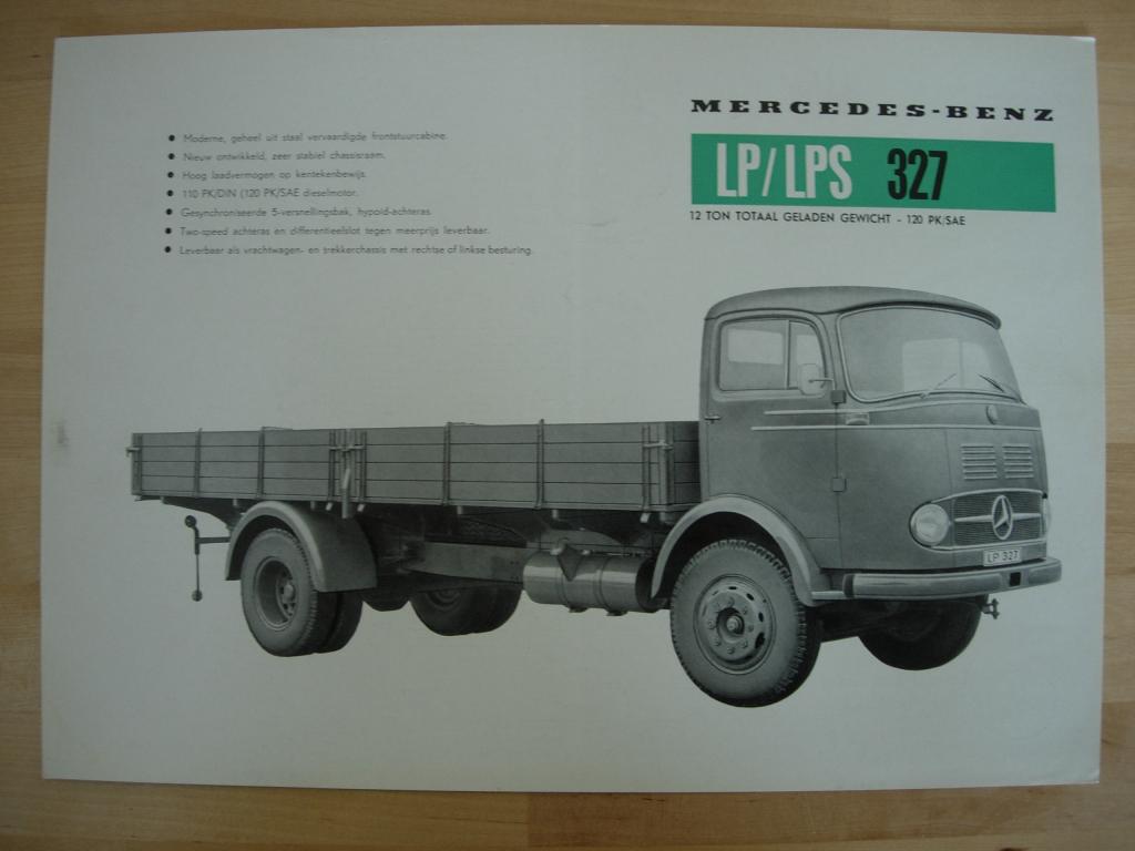 Mercedes 327 LP/LPS Brochure 1960 – LP327 LPS327, Zo goed als nieuw, Mercedes-Benz, Mercedes, Ophalen of Verzenden