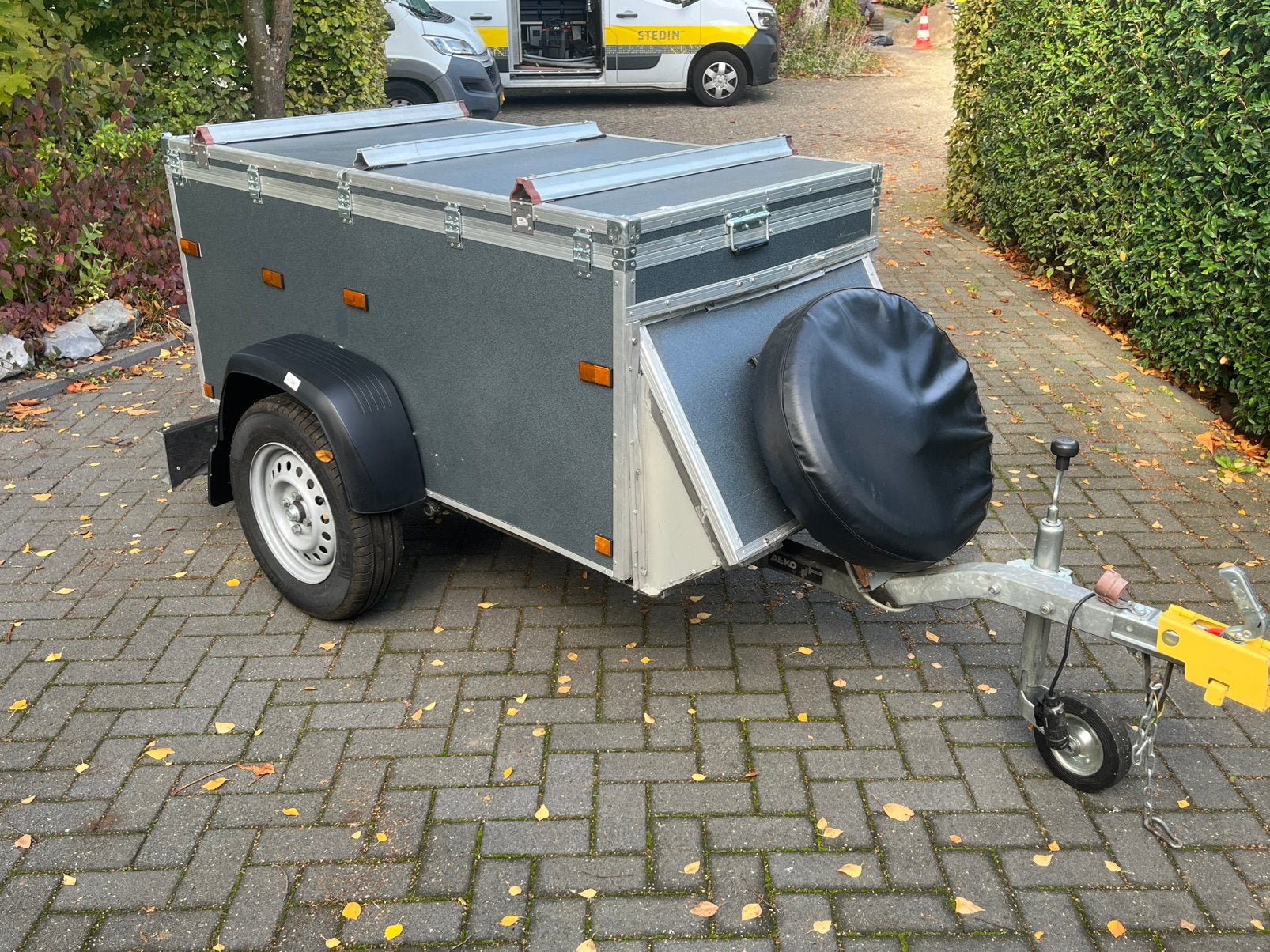 Waterdichte aanhangwagen voor camping en instrumenten, Ophalen, Gebruikt